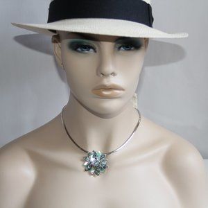 Abalone Silver  Pin/Pendant. The Gorgeous  Pin/Pendant- Beautiful Inlay